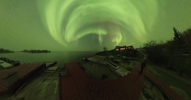 2023.09.19 Trout Rock Lodge (360-Time Lapse Aurora)